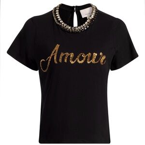 NWTA Cinq à Sept Black Amour Tee XS